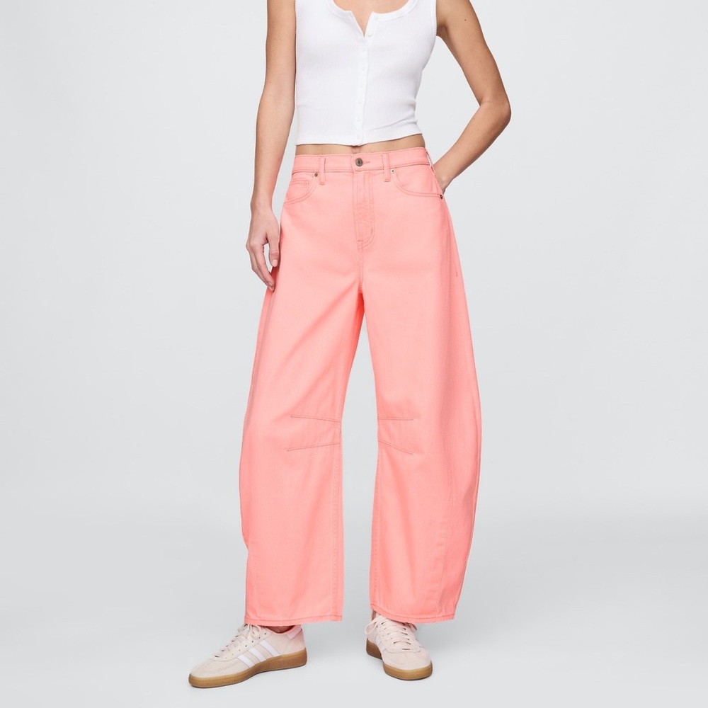NWT GAP Horseshoe High-Rise‎ Jeans in Coral Pink